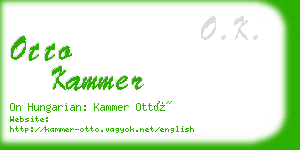 otto kammer business card